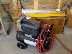 Air compressor used for sprinkler winterization in Toronto