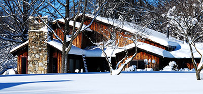 House with snow in Toronto